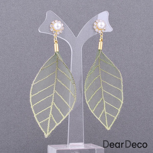 1803diy54[디자인샘플]패브릭나뭇잎 귀걸이만들기