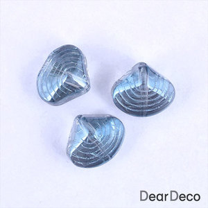 글라스조개모양 블루(2개)귀걸이재료 악세사리부자재 e1804-25