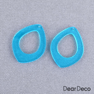 아크릴드롭링(32mm)블루(1개)귀걸이부자재 악세사리재료e1806-04