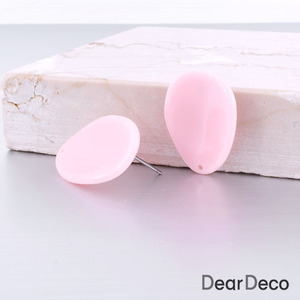 셀룰로이드 변형휜드롭형귀걸이 Lt.핑크(1쌍)귀걸이만들기재료 귀걸이부재료 e1806-18