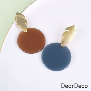 1808diy41[디자인샘플]셀룰로이드 투톤&나뭇잎 귀걸이만들기/색상 선택