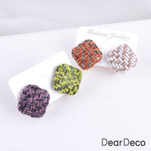 1810diy43[디자인샘플]사각싸개단추 귀찌귀걸이만들기/색상 선택