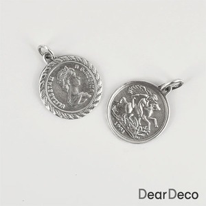 실버코인펜던트 여왕 라운드 밧줄문양(1개) 은부자재 동전목걸이메달 s1811-06