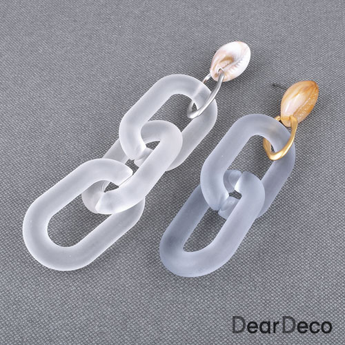 1904diy23[디자인샘플]아크릴오벌링 조개 귀걸이만들기/색상선택