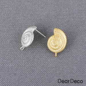 암모나이트 조개귀걸이 925은침 고급무광(1쌍)귀걸이재료 부자재 m1905-28