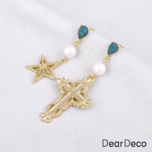 [디자인샘플]별과 십자가 귀걸이만들기 1911diy07