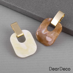 [디자인샘플]아크릴 공간둥근사각 귀걸이만들기/색상선택 1912diy02