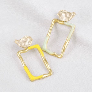 [디자인샘플]귀여운새 구불사각링 귀걸이만들기(색상선택) 1912diy10
