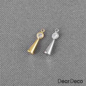 미니 도형 원뿔 큐빅펜던트(소)(1개)귀여운 귀걸이재료 부자재 m2002-17
