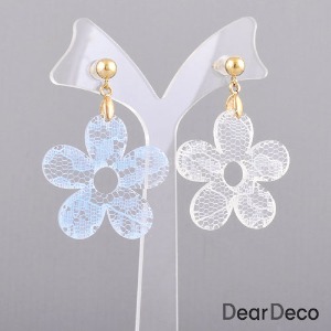[디자인샘플]아크릴 5잎꽃 귀걸이만들기(색상 선택) 2002diy20
