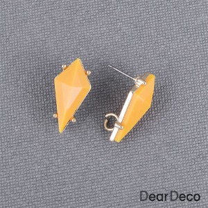에폭 변형마름모귀걸이 무니켈침 오렌지(1쌍)귀걸이재료 부자재 m2002-32