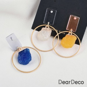 [디자인샘플]에폭 합성 석영 아크릴사각 귀걸이만들기(색상선택) 2008diy10
