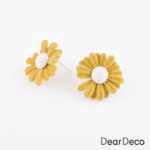후로킹 들꽃귀걸이 은침 옐로우(1쌍)귀여운 포인트악세사리 m2008-35