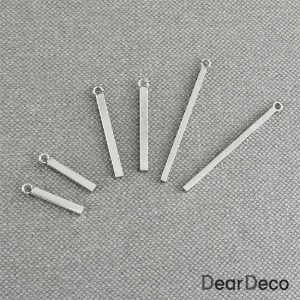 스테인레스스틸 사각바 펜던트(1개)써지컬부자재 귀걸이목걸이재료 m2106-14