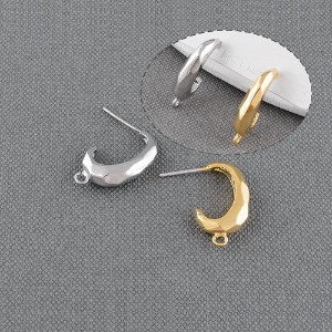 각진C형링 귀걸이 은침(1쌍) 귀걸이부자재 다양한파츠연결 m2110-64
