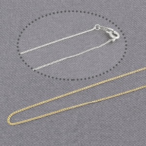 실버 125커브체인목걸이(폭0.8mm 길이45cm) (1개) 얇은체인 여자은목걸이 s1808-11