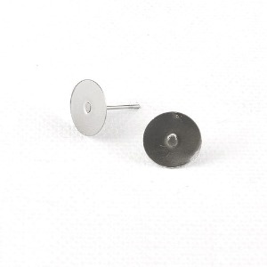 스테인레스 부착용 원판귀걸이(10mm) (2쌍) 써지컬스틸 귀걸이부자재 m1910-33