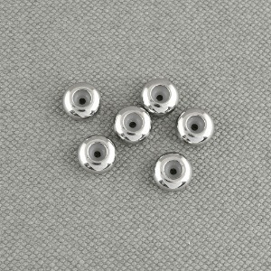 스테인레스스틸 도넛형 실리콘 볼(7mm) (2개) 써지컬 악세사리부자재 m2106-43