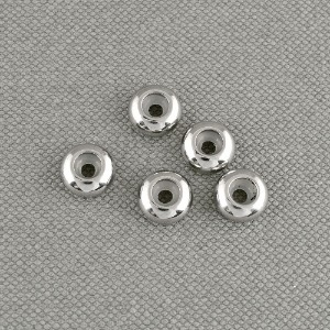 스테인레스스틸 도넛형 실리콘 볼(8mm) (2개) 써지컬 악세사리부자재 m2106-44