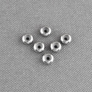 스테인레스스틸 도넛형 실리콘 볼(6mm) (2개) 써지컬 악세사리부자재 m2106-42