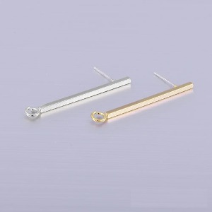 사각바 귀걸이 은침(길이34mm) (1쌍) 귀걸이재료 부자재 m1712-56