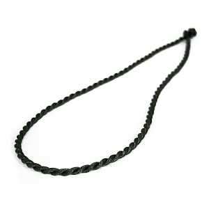 꼬임 인견목걸이줄 블랙(약50~55cm) (1개)목걸이부자재 b1108-04