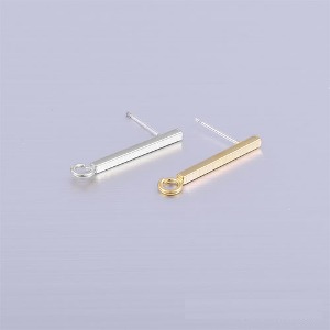 사각바 귀걸이 은침(길이22mm) (1쌍) 귀걸이재료 부자재 m1712-55