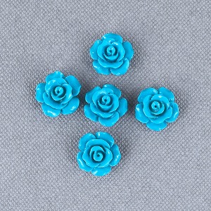 송석꽃 장미 통과형 블루(약12mm) (2개)귀걸이 팔찌 악세사리재료 g1801-06