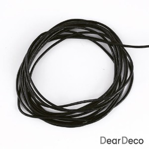 천연가죽줄라운드 블랙(1mm)(180cm)가는가죽끈 팔찌재료 부자재e2012-02