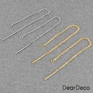 스테인레스스틸 체인 통과귀걸이(1쌍)써지컬재료 귀걸이부자재 m2106-10