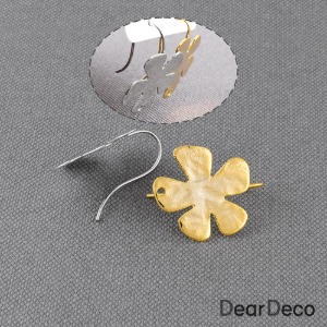 5잎변형꽃 낚시고리 귀걸이 무니켈(1쌍)귀걸이부자재 다양한장식연결 m2111-03