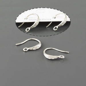 실버 큐빅 낚시고리귀걸이(1쌍) 925은 귀걸이만들기 부자재 s2301-04