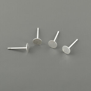 실버 부착용 원판귀걸이(5mm) (1쌍) 귀걸이부자재 딱붙는귀걸이 만들기 s2301-01