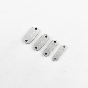 스테인레스 써지컬 각인 타원바 양구멍 (2개) 팔찌목걸이부자재 m2309-18